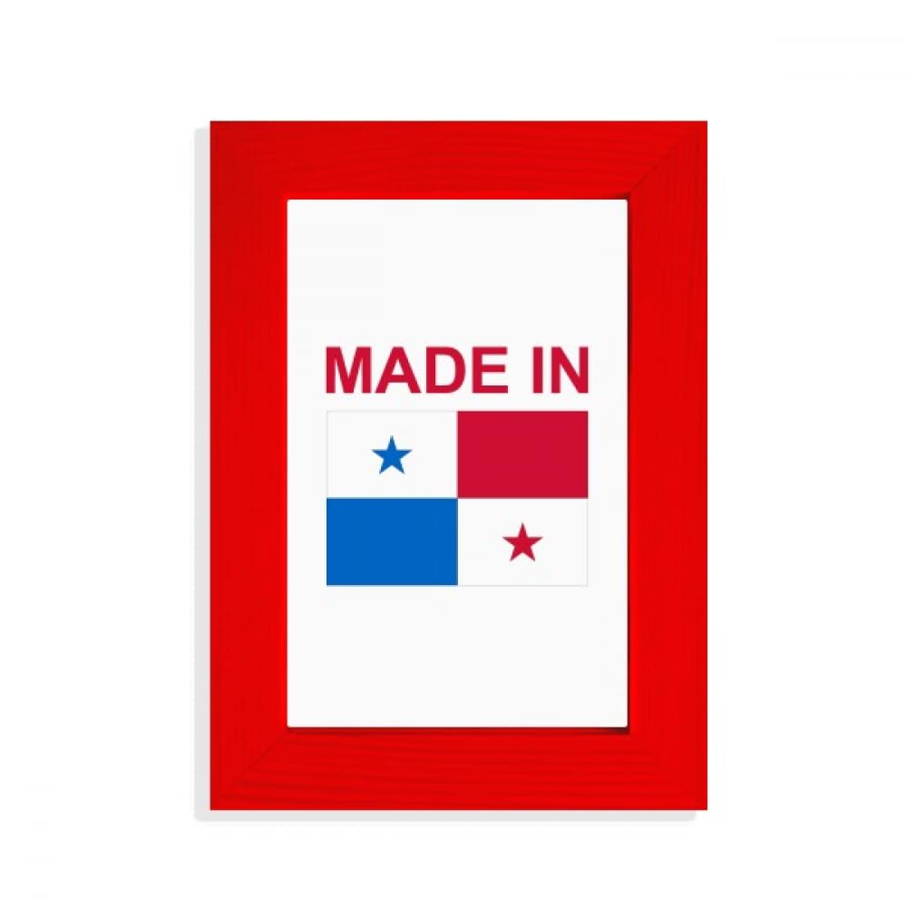 Cadre photo Panama Country Love Rouge aux finitions artisanales soignées