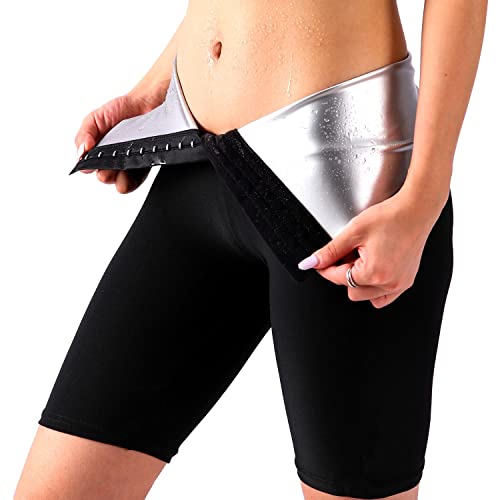Nanohertz Sauna Sweat Shapewear Shorts Pants Thigh Workout Suit Waist Trainer Weight Loss Shaper Sweatsuit Fitness Gym Women #TOP1
