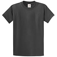 Plain Dark Grey T Shirt Unisex 100% Cotton Short Sleeve T-Shirt 165gsm Double Needle For Extra Adult chest sizes S (38"), M (40"), L (42"), XL (44"), XXL (46") 100% soft cotton t-shirt - single piece t-shirt in Dark Grey Beautiful comfortable plain D...