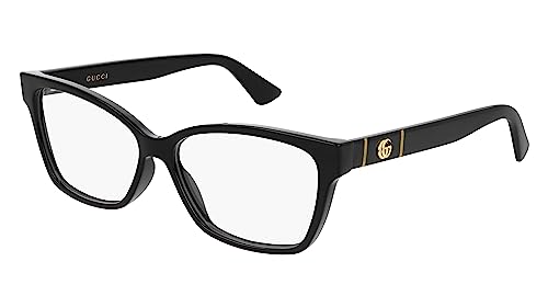 Gucci Women's Optical Gray Glasses, Black/Transparent, One Size