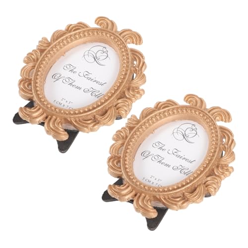 HOLIDYOYO 2 Pz Arredamento Retrò Manifesto Murale Muri Multiplo Decorazione Della Cornice Della Parete Collage Di Cornici Per Foto Decorazione Murale Ganci Per Golden Resina