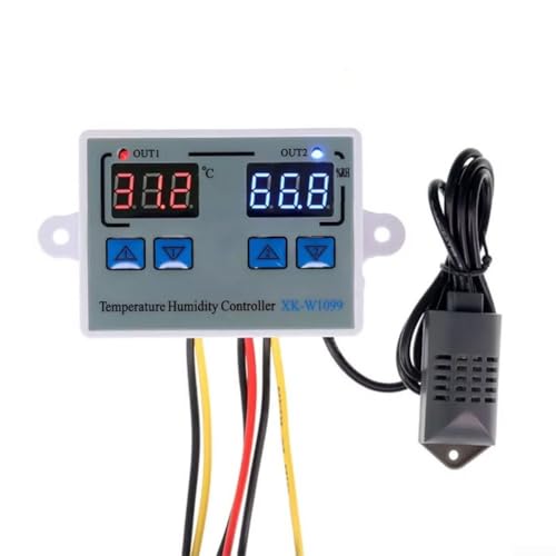 Controlador digital inteligente de temperatura y humedad LCD doble propósito de 12V 4