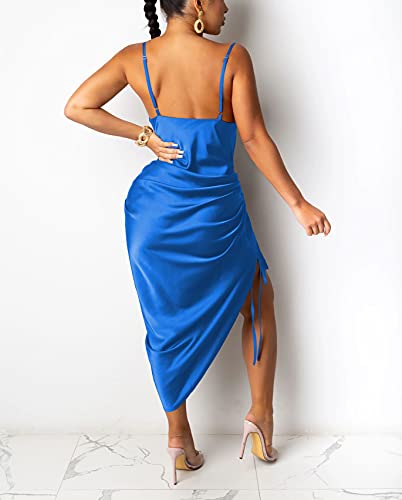 Black Party Dresses For Women Sexy - Sexy Dresses For Club Night Bodycon Dress Spaghetti Strap Drawstring Ruched Midi Club Dress #TOP3