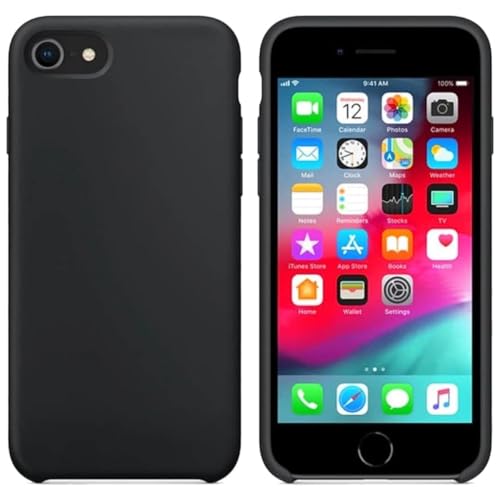 Capinha PRETA Compatível Com IPhone De TODAS AS LINHAS Escolha Seu modelo, Flexivel, Tecnologia anti impacto, Encaixe Preciso, Lavável, Aveludada com design PREMIUM (7-8-SE2-SE3)