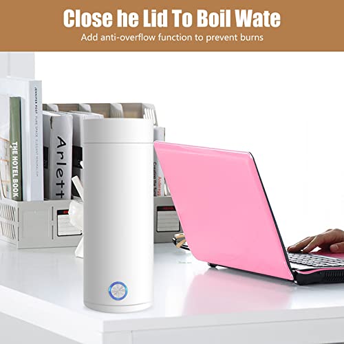 Hervidor Eléctrico Portátil de 400 ml Acero Inoxidable Blanco miniatura 7