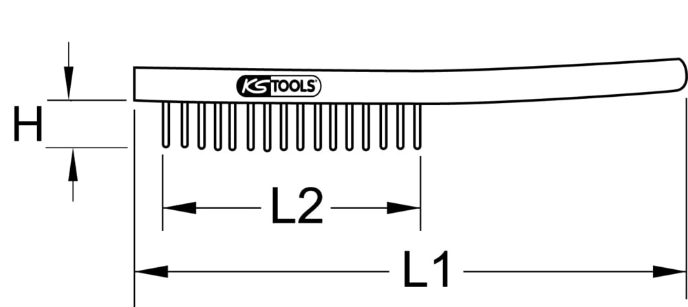 Image secondaire de KS Tools 201.2306 Brosse métallique brins en acier trempé 290 mm