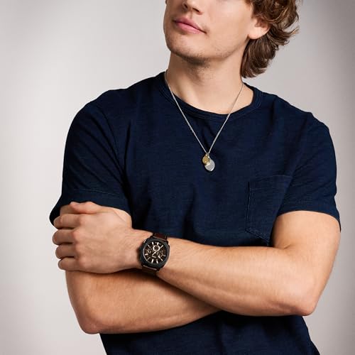 Image of Fossil Machine Brown Quartz Leather Watch FS6101