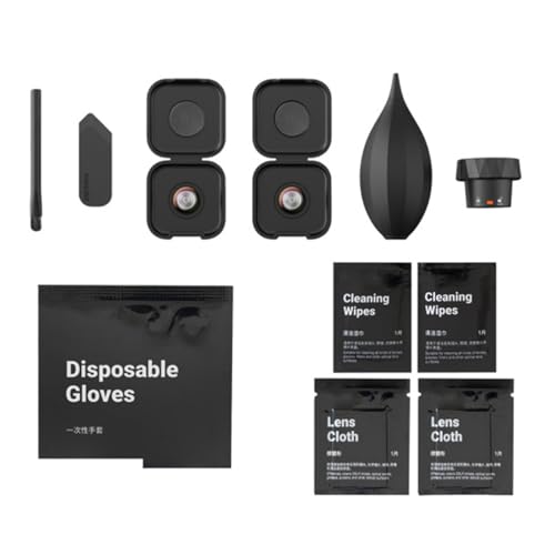 Hkfgdjdl Lente de cámara intercambiable con juego para cámaras de acción de aire 360 4X, resistente a los arañazos, diseño duradero