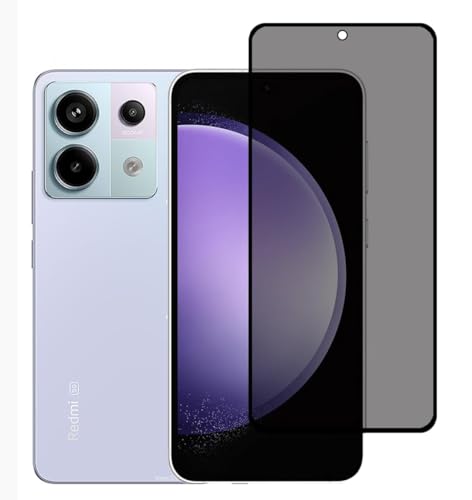 Image of ZARALA Privacy Screen Protector for For Redmi Note 13 Pro Fingerprint is Not Working Anti-Spy Tempered Glass Film, 9H Hardness, Anti Bubble-Free, Anti-Spy Screen Protector