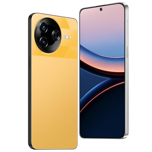 4G Smartphone,6.6-inch HD INCELL Display, 32GB ROM (Expandable up to 256GB), Dual SIM Free Unlocked Android 12.0,Support Bluetooth/Wifi/GPS/OTG/Fast Charger/Face ID Mobile Phone (F7 Ultra-Yellow)