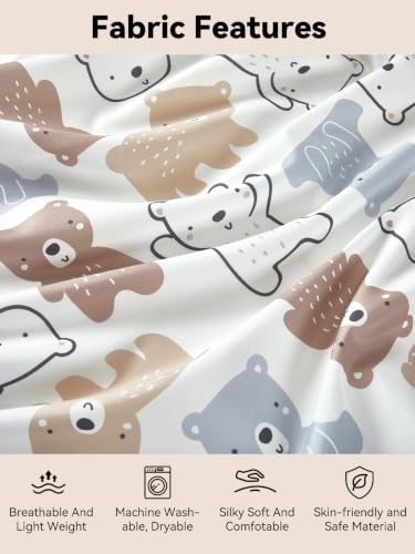 Image of TILLYOU Baby Crib Sheets for Boys Girls, Super Soft Toddler Bed Sheets, 2 Pack Sheets for Standard Crib Mattress 28x52in, Boonie Cubs