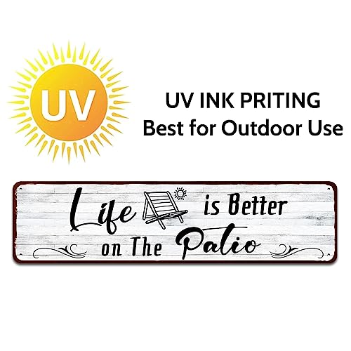 image for SOYAVE Patio Wall Decor, Tin Plaque Sign for Home, Bar, Pub, Porch, Ou