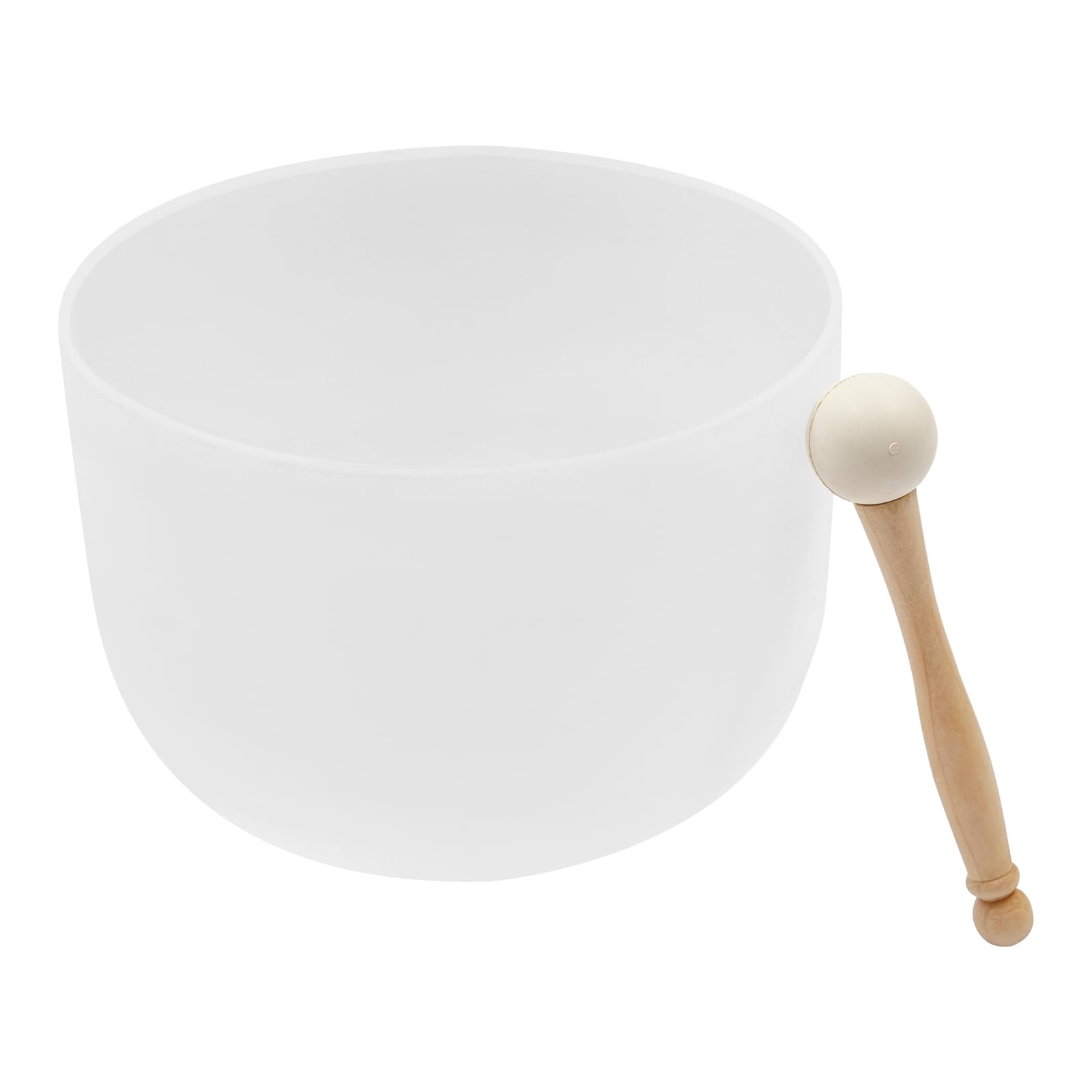 Campana tibetana in cristallo di quarzo satinato, 440 Hz, 25,4 cm, con battente in gomma, per guarigione del suono, meditazione, yoga