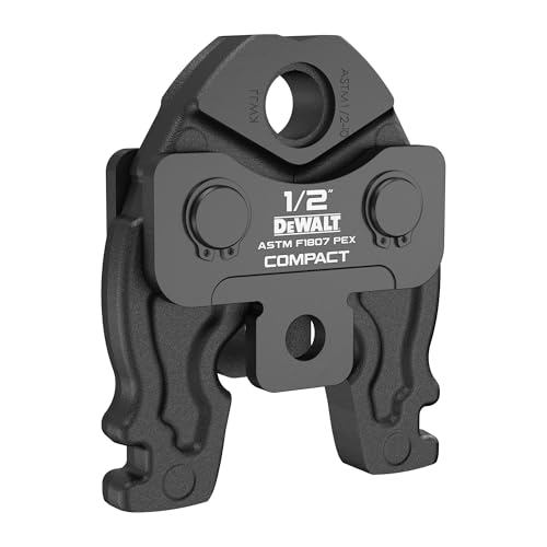 DEWALT Compact 1/2 Inch PEX F1807 Press Jaw for Use with DCE210 DEWALT 20V MAX Compact Press Tool Compatible with ASTM F1807 ASTM F2159 Approved Crimp Fittings (DCE215012)