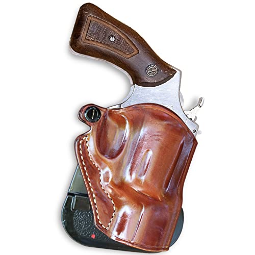 Masc Premium Leather OWB Paddle Holster Open Top Fits Rossi .38 Special 5-Shot 2-inch, Right-Hand Draw, Brown #1387#