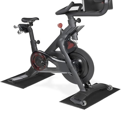 CyclingDeal Bike Trainer Floor Mat - Compatible with Indoor Exercise Stationary Bike Treadmill Elliptical Waterproof Gym Flooring Equipment Indoor Cycle Stepper (Soft, 12" x 24" (30 x 61cm) Double)