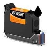 Kenpiko 0.5inch/12.7mm Black Fast Dry Ink Cartridge KP-BKN01 for Handheld Inkjet Printer KP-N01, 42ml Solvent Quick-Drying Ink Cartridge Replacement - Black