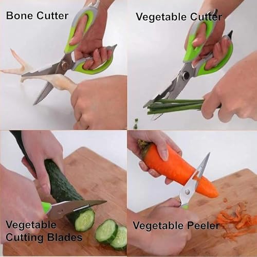 Image of 7-in-1 Multipurpose Kitchen Fish Cutting Scissor Stainless Steel