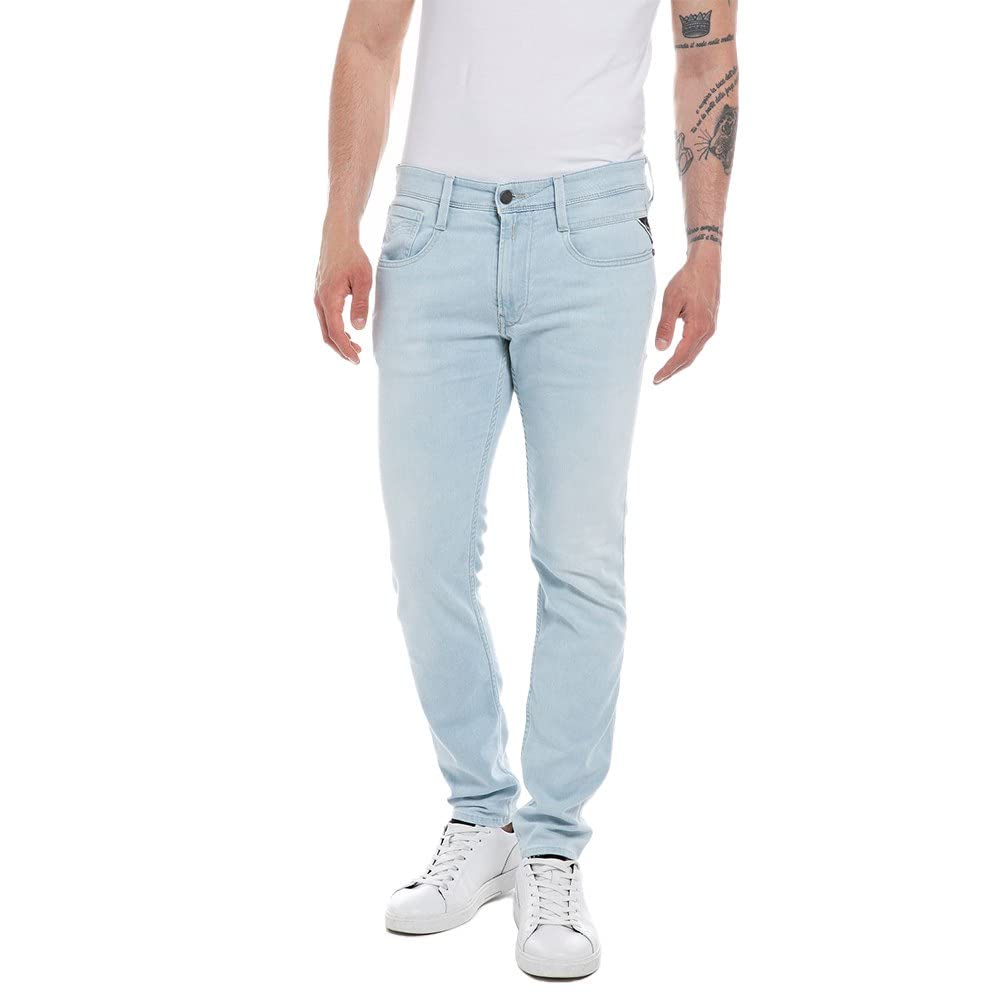 REPLAY Herren Jeans Anbass Slim-Fit X-Lite, Superlight Blue 011 (Blau), 27W / 32L