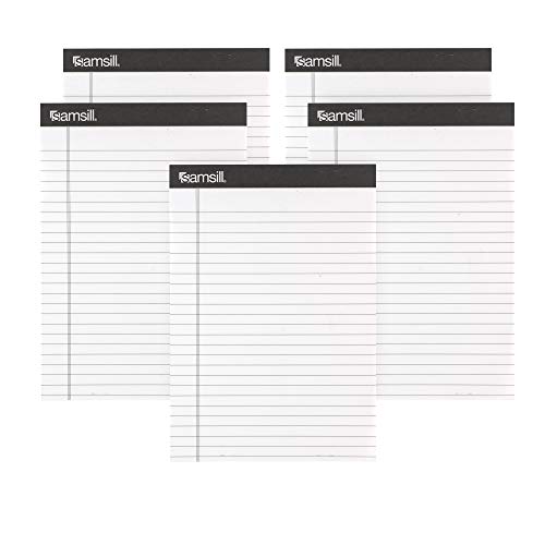 Samsill Mini Notepad Refills for MP50007 Professional Portfolio with Zippered Closure, Junior Size, 7 by 10 Inch, 5 Pack