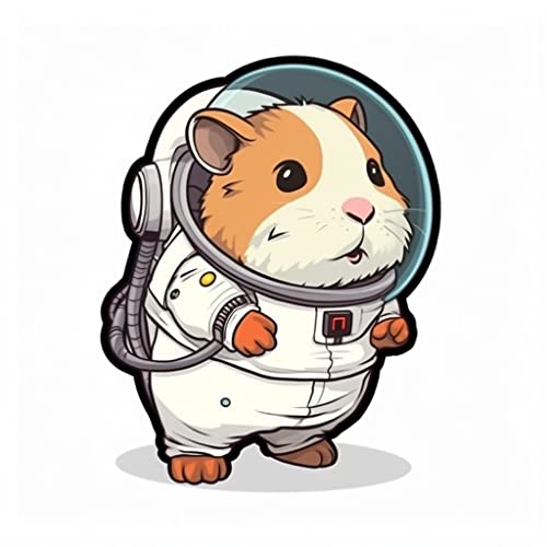 Image of Yoonek Graphics Hamster Vinyl Decal Sticker for Car, Laptop, Tumbler, More. #005580