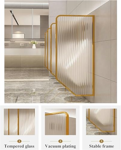 Mampara para urinario masculino panel divisor de pared con marco de acero inoxidable para bar 3