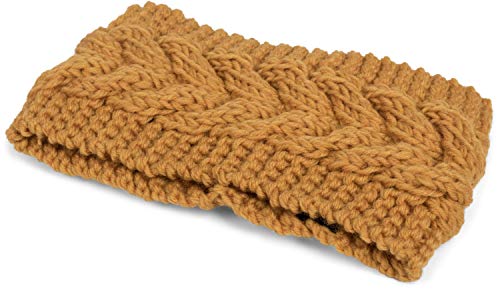 styleBREAKER headband chunky knit with plait pattern, hairband, headband, ladies 04026005, Colour:Curry - Image 2