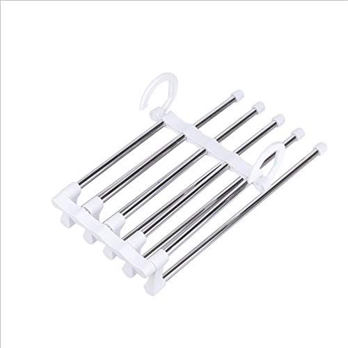 5-Layers Foldable Pants Rack Jeans Trousers Pants Hangers Multi Pant Hangers Multi Pants Rack Space Saving Pants Hangers