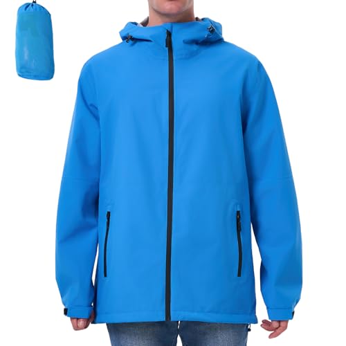 ACCNUO Regenjas Heren Waterdichte Lichtgewicht Regenjassen voor Heren Waterdicht Met Capuchon voor Golf Wandelen Reizen