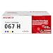 Produktbild ASEKER 067H 067 H Kompatibel Tonerkartusche 4 Farben für Canon i-SENSYS LBP631 LBP631Cw LBP633 LBP633Cdw MF651 MF651Cw MF655 MF655Cdw MF657 MF657Cdw Drucker 3130 & 2350 Seiten (BK/C/M/Y)