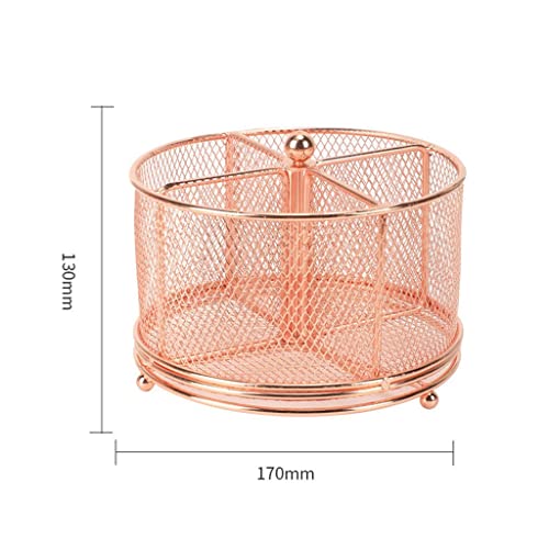 Conteneur divers panier de rangement rotatif en fer pour bureau