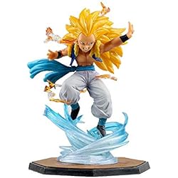 RZSY Figura De Acción De Adorno De Escritorio Gotenks Super Saiyan De Pelo Amarillo, Estatua De Personaje Animado, para Regalos Y Decoración del Hogar