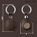 Levy's Leathers Genuine Leather AirTag Holder Keychain Compatiable with All Air Tags with Secure Button Closure, Dark Brown (A66AIR-DBR)