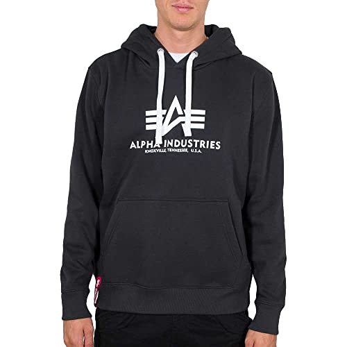 Alpha Industries Basic Hoody Kapuzensweat für Herren Iron Grey – Ansicht 1