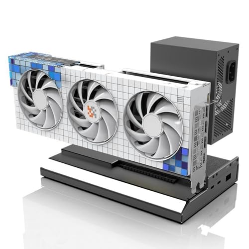 Tosuny Externe GPU Dockstation, Thunderbolt3 Mi NI EGPU Gehäuse mit USB4.0 40Gbit/s, RJ45 Gigabit, M.2 NVMe SSD Slots, TB3X2, PCIE 3.0 X4, Support ATX/SFX Stromversorgung