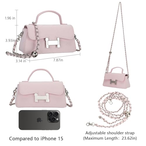 Small Crossbody Bag for Women, Purses for Women, Quilted Shoulder Bag with Pocket, Handbags with Removable Chain4