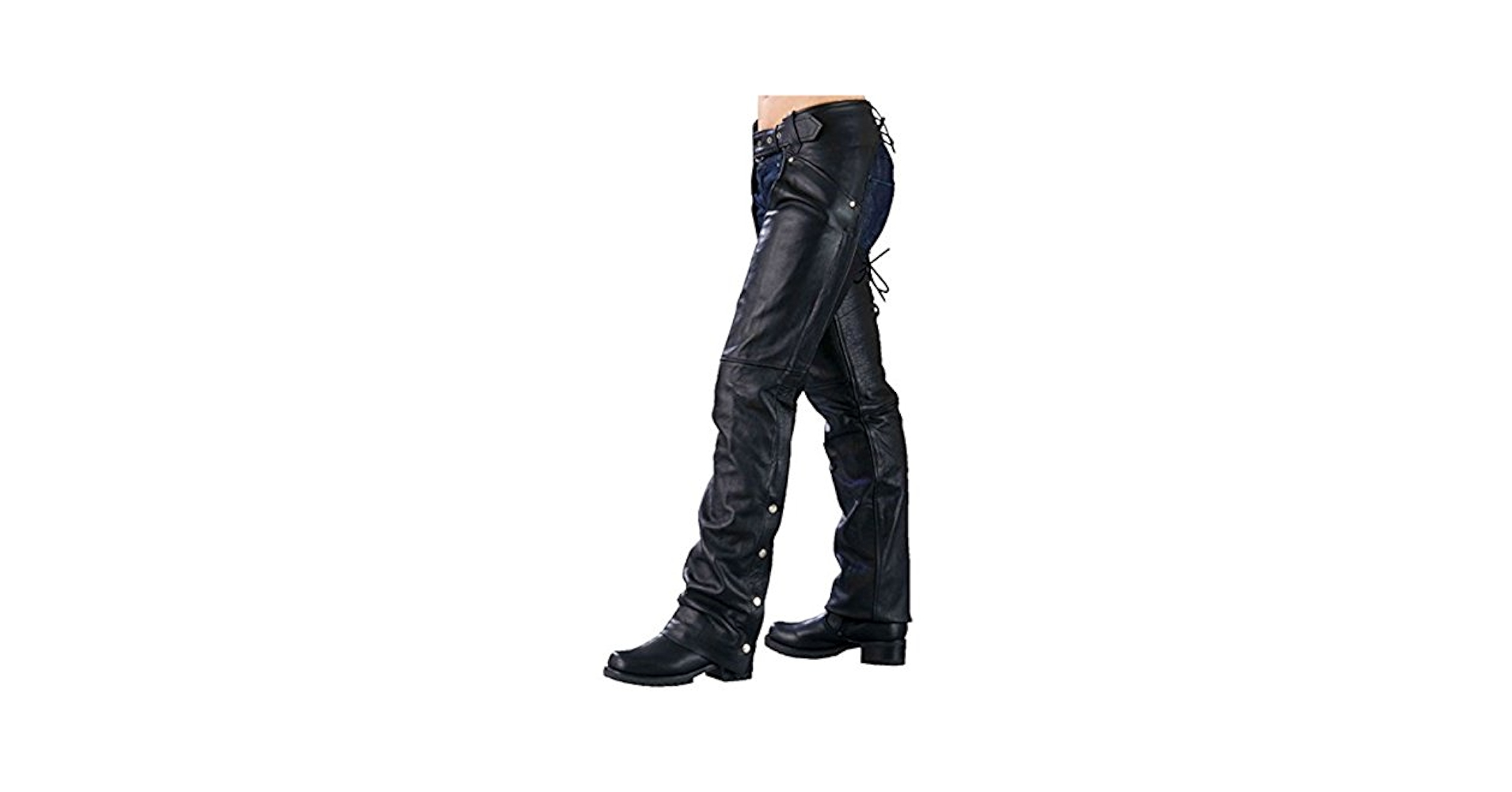 Amazon.com: Ladies Biker Chaps with Lacing on the Back