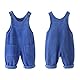 ANIMQUE Baby Kleinkind Kinder Cord Latzhosen Overall Jungen Mädchen Jumpsuits Ärmellose Knopf Verstellbare Hosenträger Hose Basic 0-4 Jahr, Marineblau 110