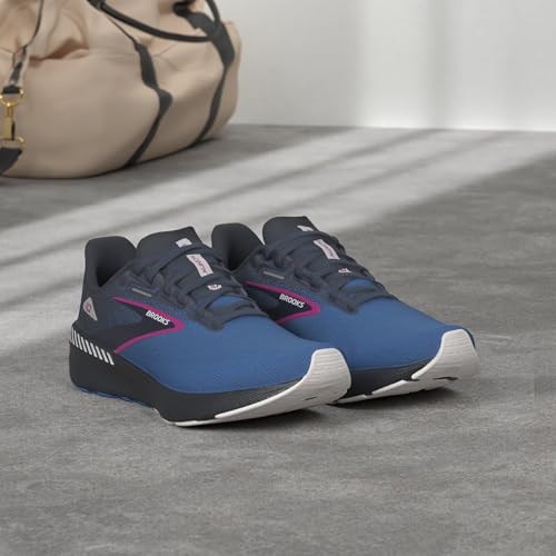 Brooks Brooks Women’s Launch GTS 10 Supportive Running Shoe - Peacoat/Marina Blue/Pink Glo - 5 Medium