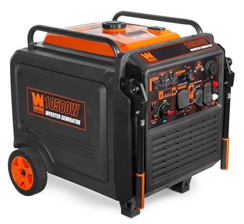 Image of WEN 10,500-Watt 120V /240V Tri-Fuel Inverter Generator with Quiet 457cc Engine, Electric Start, Wheel Kit, and CO Watchdog, Gas, Propane, and Natural Gas Powered (TF1050iX)
