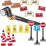 Super Idee Baustelle Wichtel Miniatur Wichteltür Zubehör Set Absperrungen Verkehrsschilder Fahrzeuge Straße Miniatur Puppenhaus Feentür Nissedor Zubehör Verzierungen für Weihnachten