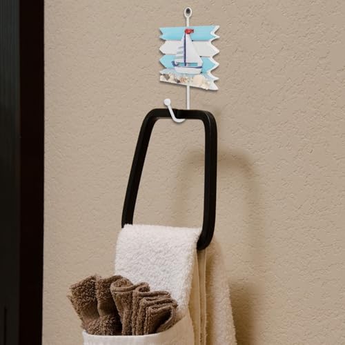 Perchero de pared de madera mdf Toddmomy para colgar ropa sin espacio 6