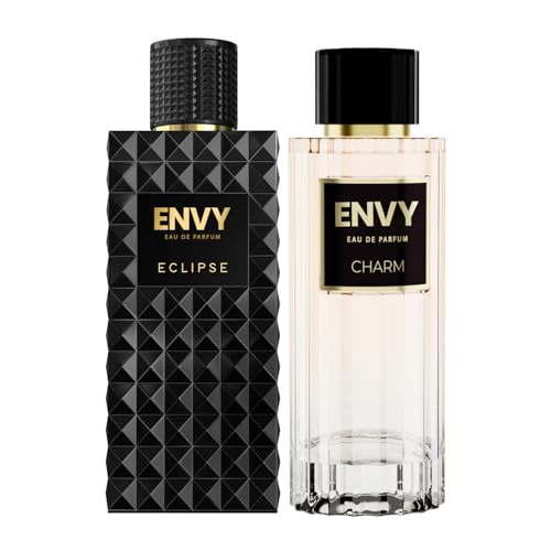 Image of ENVY Eclipse & Charm Perfume For Men & Women 100 ML Each, Pack of 2| Long Lasting Fragrance | Eau De Parfum