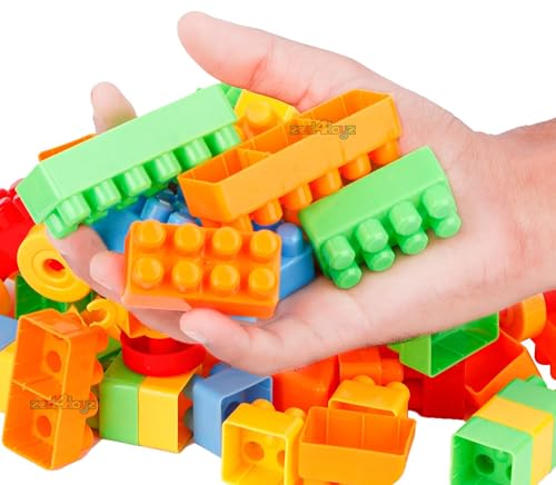 Image of Zest 4 Toyz Building Blocks for Kids 73 Pieces Construction Toy Puzzle Game Creative Building Set Educational Learning Activity Blocks Brain Development Toy for Boys Girls 3+ Years