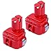 【2confezioni】FUNMALL PA12 12V 3.6Ah Ni-MH Ricambio per Makita 12V Batteria PA12 1222 1220 1235 1233 1234 1235B 1235F 192696-2 192698-8 192698-A 193138-9 193157-5 4013D Cordless Power Tools