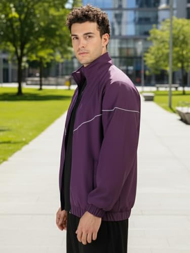 Image of CHKOKKO Sunscreen Jacket for Men Hooded Zipper Sports Jacket | UV Protection UPF 50+ | Sun Protective | Lightweight Breathable | Riding Biker | Outdoor Travel Gym Running