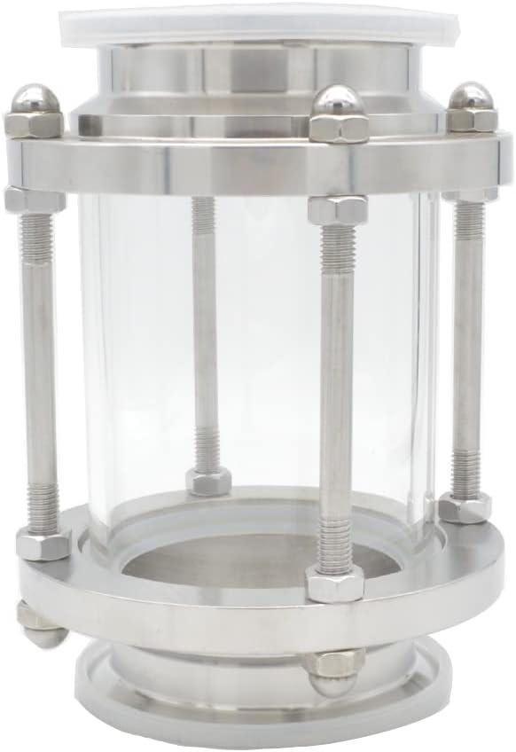 Flow Sight Pipe Glass Diopter 4 Inch Ferrule Tri Clamp SUS304 Pipe OD 102mm