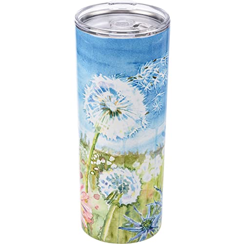 Primitives-by-Kathy-Dandelion-Wish-Floral-Design-Stainless-Steel-Insulated-Coffee-Tumbler-Thermos-20-Oz Primitives by Kathy Dandelion Wish Floral Design Stainless Steel Insulated Coffee Tumbler Thermos 20 Oz