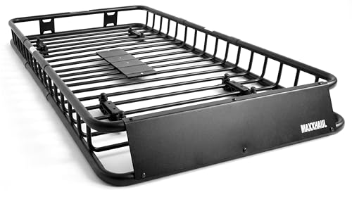 MAXXHAUL 50506 64" x 39" x 6" Heavy-Duty Universal Steel Roof Rack , Black
