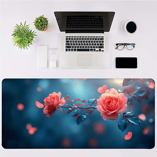 Tapis de souris rose grand format imperméable avec base antidérapante PC